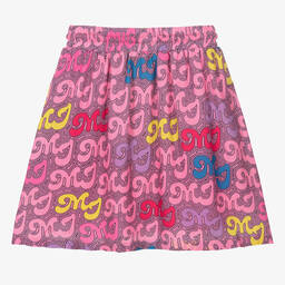 MARC JACOBS-Girls Pink Monogram Print Pleated Skirt | Childrensalon Outlet