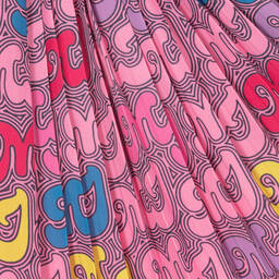 MARC JACOBS-Girls Pink Monogram Print Pleated Skirt | Childrensalon Outlet