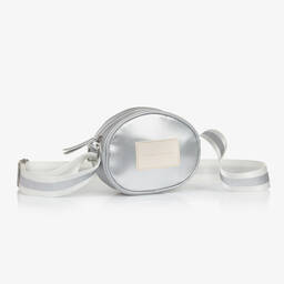 مارك جاكوبس-حقيبة كتف جلد صناعي لون فضّي للبنات (16 سم) | Childrensalon Outlet