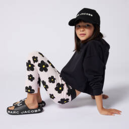 MARC JACOBS-Girls Sparkling Black Cotton Hoodie | Childrensalon Outlet