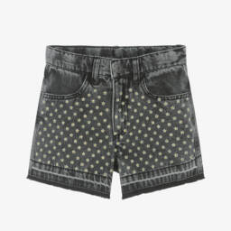 MARC JACOBS-Girls Sparkling Black Denim Shorts | Childrensalon Outlet