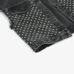 MARC JACOBS-سترة دنيم سوداء براقة للبنات | Childrensalon Outlet