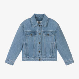 MARC JACOBS-Girls Sparkling Blue Denim Jacket | Childrensalon Outlet