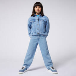 MARC JACOBS-Girls Sparkling Blue Stone Denim | Childrensalon Outlet