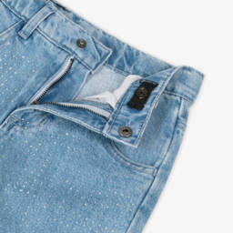 MARC JACOBS-Girls Sparkling Blue Stone Denim | Childrensalon Outlet