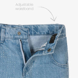 MARC JACOBS-Girls Sparkling Blue Stone Denim | Childrensalon Outlet