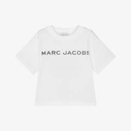 MARC JACOBS-Girls Sparkling Logo Cotton Tee | Childrensalon Outlet