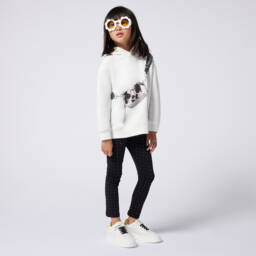 MARC JACOBS-Girls Sparkling Rhinestone Black Leggings | Childrensalon Outlet