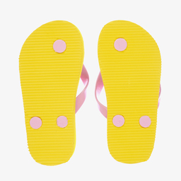 MARC JACOBS-Girls Yellow Cheetah Flip-Flops | Childrensalon Outlet