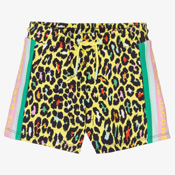 MARC JACOBS-Girls Yellow Cheetah Shorts | Childrensalon Outlet