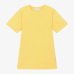 MARC JACOBS-Girls Yellow Cotton Towelling Dress | Childrensalon Outlet