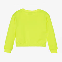 MARC JACOBS-Girls Yellow Cropped Logo Sweatshirt | Childrensalon Outlet