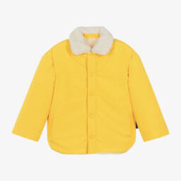 MARC JACOBS-Ivory Shearling Smiley Jacket | Childrensalon Outlet