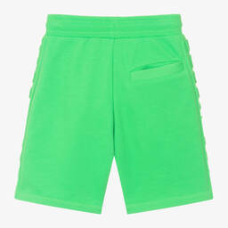 MARC JACOBS-Neon Green Embossed Cotton Shorts | Childrensalon Outlet