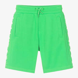 MARC JACOBS-Neon Green Embossed Cotton Shorts | Childrensalon Outlet