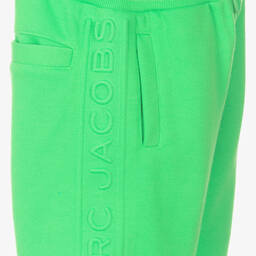 MARC JACOBS-Neon Green Embossed Cotton Shorts | Childrensalon Outlet