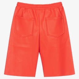 مارك جاكوبس-بنطلون كولوت جلد صناعي لون برتقالي للبنات | Childrensalon Outlet