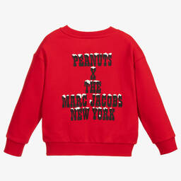 MARC JACOBS-Red Cotton Snoopy Sweatshirt | Childrensalon Outlet
