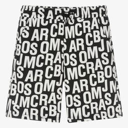 MARC JACOBS-Teen Black & White Cotton Jersey Shorts | Childrensalon Outlet