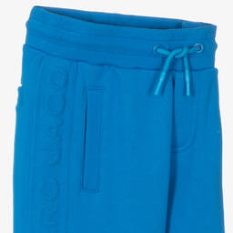 MARC JACOBS-Teen Blue Cotton Embossed Joggers | Childrensalon Outlet