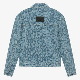 MARC JACOBS-Teen Boys Blue Jacquard Denim Jacket | Childrensalon Outlet