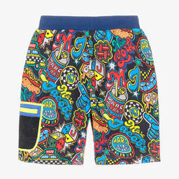 MARC JACOBS-Синие хлопковые шорты с нашивками для мальчиков-подростков | Childrensalon Outlet