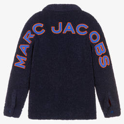 MARC JACOBS-Teen Boys Blue Sherpa Fleece Jacket | Childrensalon Outlet