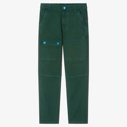 MARC JACOBS-Teen Boys Green Cotton Cargo Trousers | Childrensalon Outlet