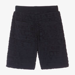 MARC JACOBS-Teen Boys Navy Blue Jacquard Logo Shorts | Childrensalon Outlet