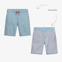 MARC JACOBS-Teen Denim Reversible Shorts | Childrensalon Outlet