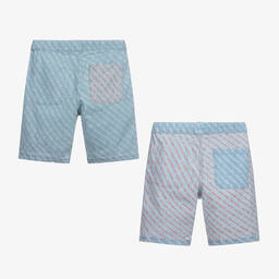 MARC JACOBS-Teen Denim Reversible Shorts | Childrensalon Outlet