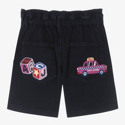 MARC JACOBS-شورت تينز بناتي قطن تويل لون كحلي | Childrensalon Outlet