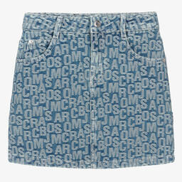 MARC JACOBS-Teen Girls Blue Jacquard Denim Skirt | Childrensalon Outlet