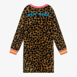 MARC JACOBS-فستان تينز محبوك لون بني وأسود | Childrensalon Outlet