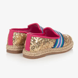 MARC JACOBS-Teen Girls Gold Sequin Espadrilles | Childrensalon Outlet