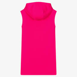 مارك جاكوبس-فستان هودي تينز بناتي قطن جيرسي لون زهري | Childrensalon Outlet