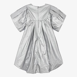 MARC JACOBS-Teen Girls Metallic Silver Puffed Dress | Childrensalon Outlet