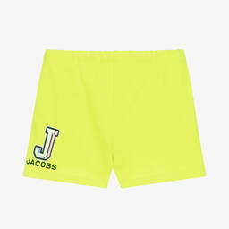 MARC JACOBS-شورت تينز بناتي جيرسي لون أصفر نيون | Childrensalon Outlet