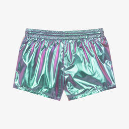 MARC JACOBS-Teen Girls Pink & Blue Iridescent Shorts | Childrensalon Outlet