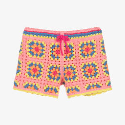 MARC JACOBS-شورت تينز بناتي قطن كروشيه لون زهري | Childrensalon Outlet