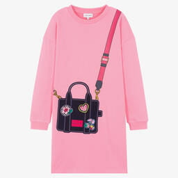 MARC JACOBS-Teen Girls Pink Tote Bag Sweatshirt Dress | Childrensalon Outlet