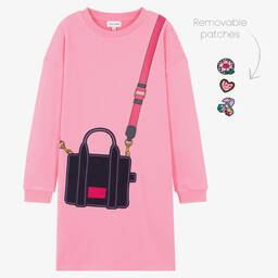MARC JACOBS-Teen Girls Pink Tote Bag Sweatshirt Dress | Childrensalon Outlet