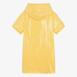 MARC JACOBS-Teen Girls Yellow Hooded Sequin Dress | Childrensalon Outlet