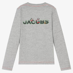 MARC JACOBS-توب بطبعة لوني تيونز قطن عضوي لون رمادي تينز | Childrensalon Outlet
