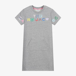 MARC JACOBS-Teen Grey Logo Jersey Dress | Childrensalon Outlet