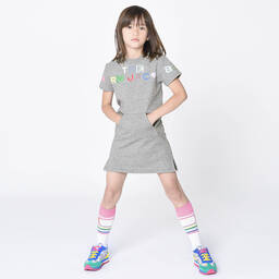 MARC JACOBS-Teen Grey Logo Jersey Dress | Childrensalon Outlet