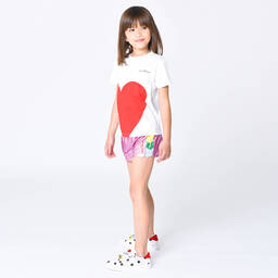 MARC JACOBS-Розовые шорты с цветовыми блоками для подростков | Childrensalon Outlet