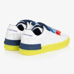 MARC JACOBS-Teen White Leather Logo Trainers | Childrensalon Outlet