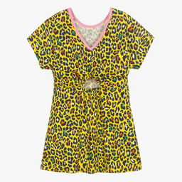 مارك جاكوبس-فستان تينز بناتي قطن عضوي جيرسي لون أصفر | Childrensalon Outlet