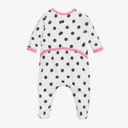 MARC JACOBS-White & Black Logo Babygrow | Childrensalon Outlet